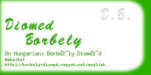 diomed borbely business card
